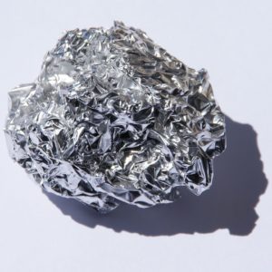 crumpled aluminum foil for burn remedy