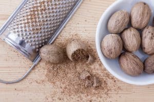 Nutmeg in a bowl