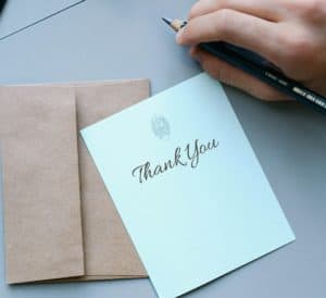 Thank you note